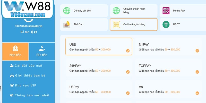 Đăng Ký W88 - Gia Nhập Cộng Đồng, Nhận Ngay Quà 150k 17 Lưu lại ảnh chụp màn hình giao dịch nạp cá cược là lưu ý quan trọng